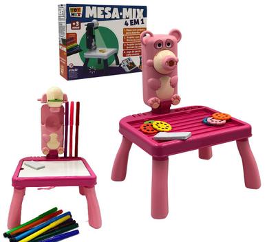 Mesa Rosa com Projetor 48 Desenhos Jogo Tetris + 12 Canetinha - Toy Mix -  Outros Jogos - Magazine Luiza