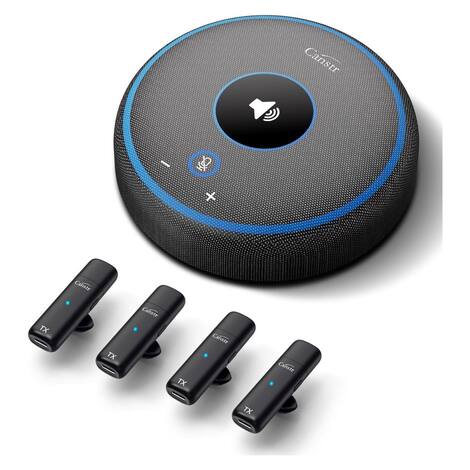 Microfone Para Reunião CANSTR Com 4 microfones sem fio Lapel ...