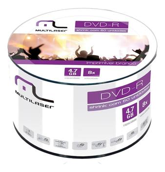 Mídia Multilaser Dvd-R Printable 16X 4,7 Gb - DV052 - DVD Virgem