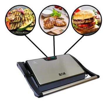 Mini Grill Sanduicheira Inox Bak Gourmet 110 750w - MK