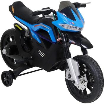 Moto Eletrica Infantil Belfix Big Trail Sport 6V Azul Rodinhas