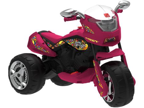 Moto Elétrica Infantil Bandeirante GT2 Turbo 12V Rosa - Bandeirante - 2562  BAND2562