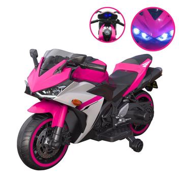 Mini Moto Motinha Elétrica Infantil 12V Roda Eva Som Farol Led Rosa ...