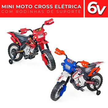 Moto Elétrica 6V Motocross Vermelha - Homeplay 244 - Moto Elétrica Infantil  - Magazine Luiza