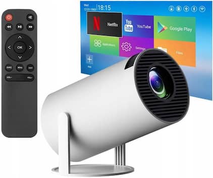 Mini Projetor Portátil 4K Android 11 WiFi 5G Bluetooth HDMI Cinema