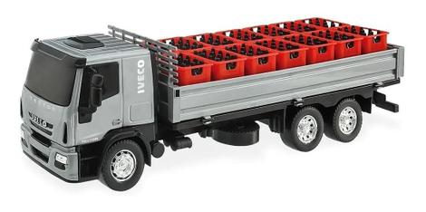 Miniatura Caminhão Brinquedo Infantil Iveco Bebidas Garrafas