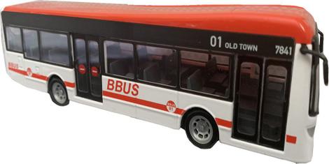 Onibus Urbano City Bus 1:50 Burago Vermelho