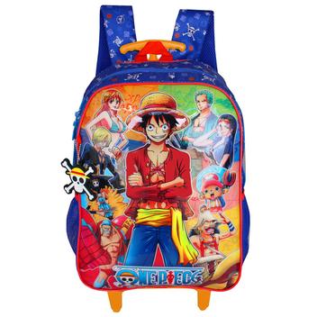 Mochila Escolar Pirata Luffy e CaveiraAnime - Preto