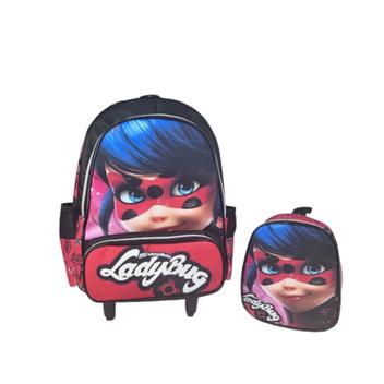Mochila Escolar Infantil Rodinha Lady Bug+ Lancheira - Baby Fsouza Kids ...