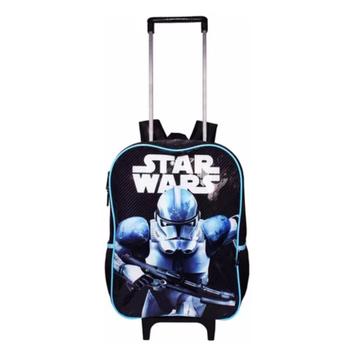 Mochila Grande Rodinha Escolar Infantil Star Wars Azul - Luxcel ...