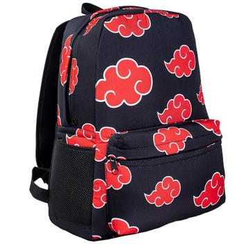 Bolsa + Colar Akatsuki Nuvem Vermelha Anime Naruto Com Zíper.