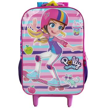 Mochila Polly Pocket Escolar De Rodinhas Meninas Infantil - Luxcel ...