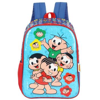 Mochila Turma Da Monica Reunida Costas Escolar Infantil Azul - Luxcel ...