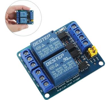 Módulo Rele 3v 10a 2 Canais Com Borne Kre Para Arduino Esp32 - OEM ...