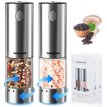 Moedor de Sal e Pimenta Elétrico SAKAMOSH com Luz LED - Moedor de Sal e ...