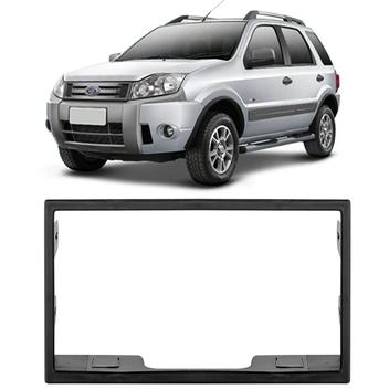Moldura 2 Din Ecosport 2005 à 2012 Preta Painel Central Multimidia 7 ...