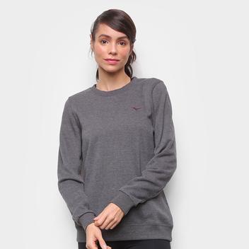 Moletom Mizuno Básico Loguinho Feminino - Agasalho e Moletom Esportivo
