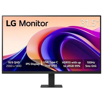 Monitor de computador LG 32U631A-B 32 polegadas QHD (2560 x 1440