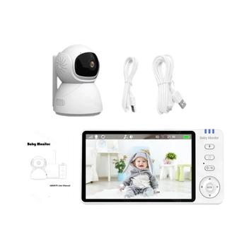 Monitor HD Para Bebê Com Tela IPS De 5 Polegadas, Pan Tilt, Zoom 4X ...