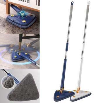 Limpador e Esfregão Triangular Mop Ajustável Giratório Vortex 360° + 2  Refil – Minha loja