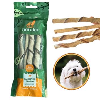 Mordedor Natural para Cachorro Palitinhos Bovino 4un - Pele Bovina ...