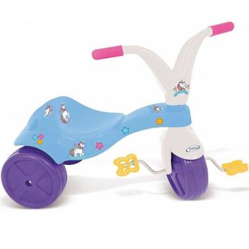 Motinho Triciclo infantil rosa motoca desenho unicórnio - Xalingo