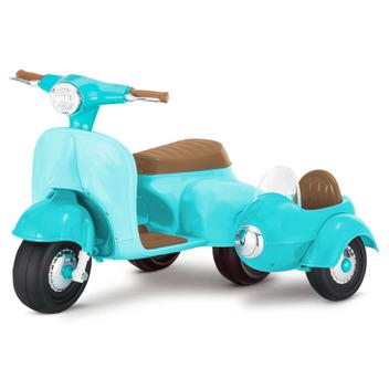 Moto Elétrica Infantil Mini Motinha Motorizada Azul Carretinha