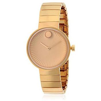 Movado Women's Edge Watch - Stainless Steel Bracelet, Gold Dial, Sapphire Crystal