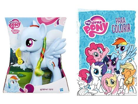 Pacote My Little Pony Grab & Go Play. 4 lápis de cor, 25 adesivos, mini  livro de colorir. 645341441831