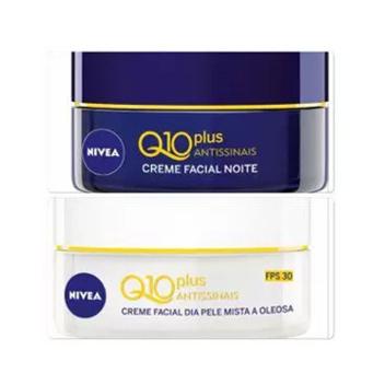 Nivea Q10 Creme Facial Pele Mista Oleosa Antissinais Kit Dia e Noite ...