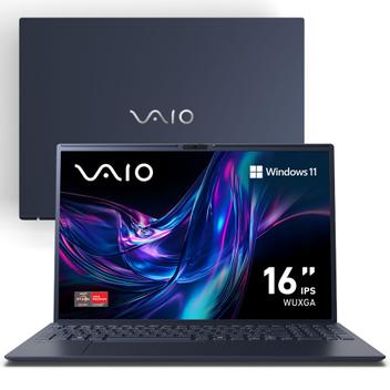 Notebook VAIO FE 16 AMD Ryzen 55625U Windows 11 Home 12GB 512GB SSD Tela 16 IPS WUXGA Antireflexo Cinza Grafite - Notebook Vaio - Magazine Ecvaz