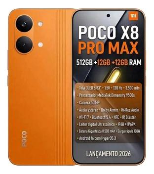 Xiaomi Poco X8 Pro Max 5g 512gb Laranja - Dual Chip