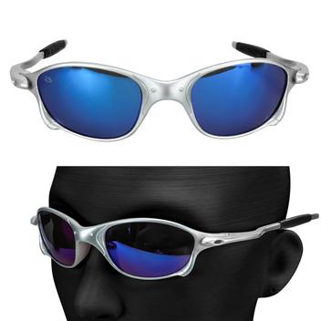 Óculos Sol Masculino Juliet Esportivo Mandrake Uv - Azul