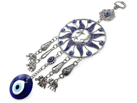 Hamsa Decorazione da parete rosso/blu malocchio amuleto