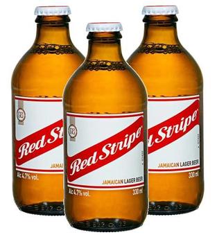 Pack Cerveja Jamaicana Red Stripe Lager Beer 330ml 6un