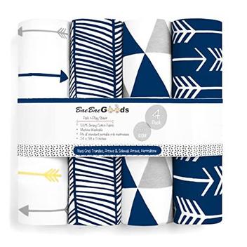 Pack n Play Sheets Pack and Play Sheets 4 Pack 100% Super Soft Jersey ...