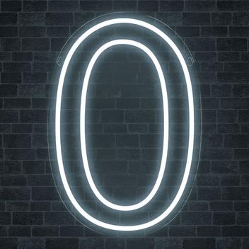 Painel Led Neon Número 0 Zero Decoração Festa Iluminação 50cm ...