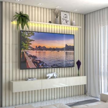 Painel para TV Até 85 Polegadas Imperial 3 Gavetas Ripado 100% Mdf Off ...