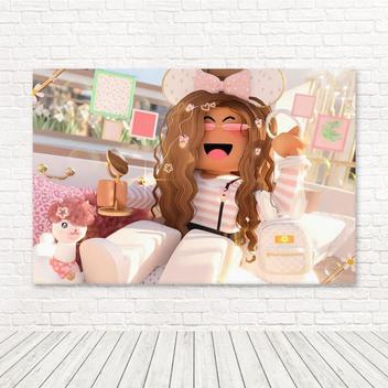 Painel Retangular Sublimado Roblox Menina 2,0X1,5 Frt-4246