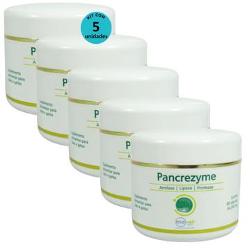 Pancrezyme 60 Cápsulas 280mg Para Cães e Gatos Inovet Kit Com 5 ...