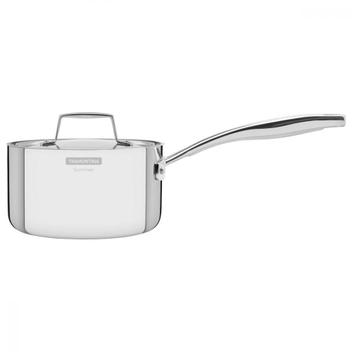 Panela Oxford CookingPro 18cm Aço Inox - 2 Litros, Tripla Camada E Antirrisco