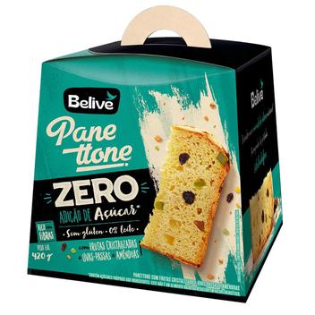 Panettone Sem Açúcar Sem Glúten Sem Lactose 420g Belive - Panetone ...