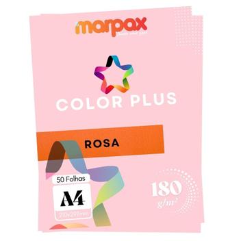 Papel Color Plus 180g A4 210x297mm Rosa Marpax 50un - Papéis - Magazine ...