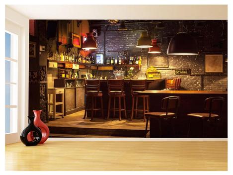 Papel De Parede 3D Alimentos Bar Adega Bebidas 3,5M Al542 - Você Decora ...