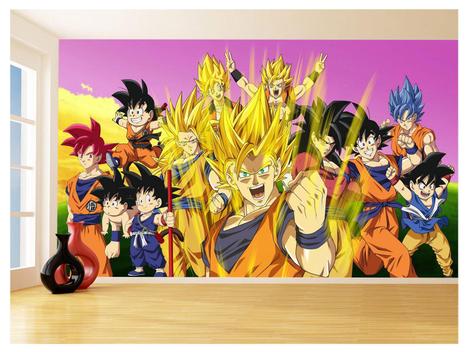 Papel De Parede 3D Dragon Ball Goku Vegeta Anime 3,5M Dbz68 - Você Decora -  Papel de Parede - Magazine Luiza