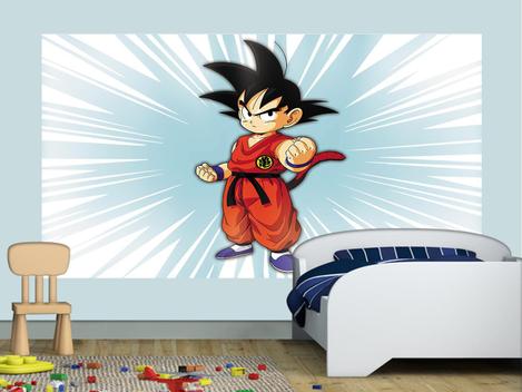 Adesivo Decorativo Parede Dragon Ball Z Goku Madeira Oferta