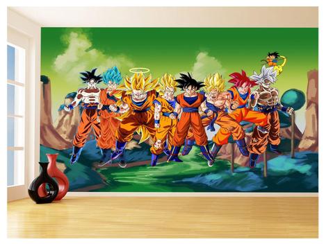 Papel De Parede 3D Dragon Ball Goku Vegeta Anime 3,5M Dbz62 - Você Decora -  Papel de Parede - Magazine Luiza