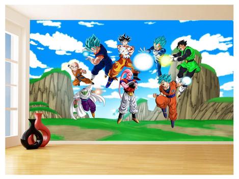 Papel De Parede 3D Dragon Ball Goku Vegeta Anime 3,5M Dbz62 - Você Decora -  Papel de Parede - Magazine Luiza