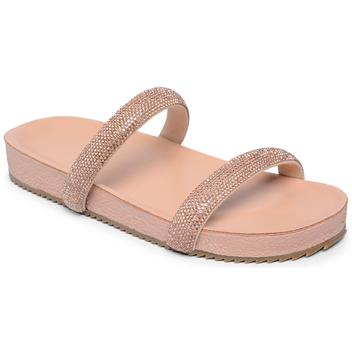 Papete Feminina de Eva Com Strass Brilhantes Mod.710 Nude