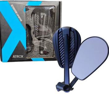 Par Retrovisor Esportivo Universal Zx-h3306 Oval Preto - T-MAC